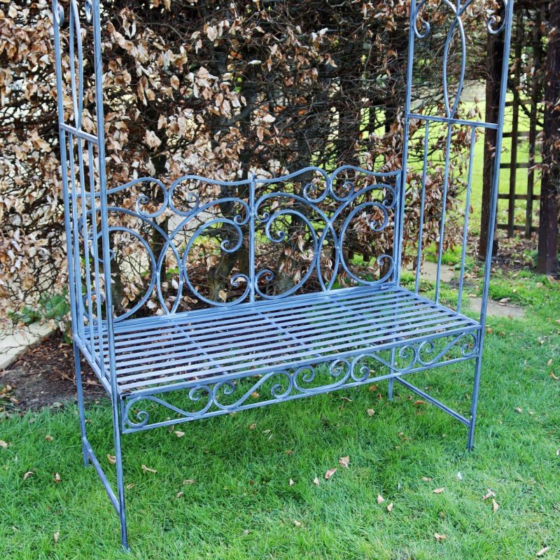 Antique Grey Kensington Garden Bench Arbour | Darthome Garden Furniture Garden Antique Grey