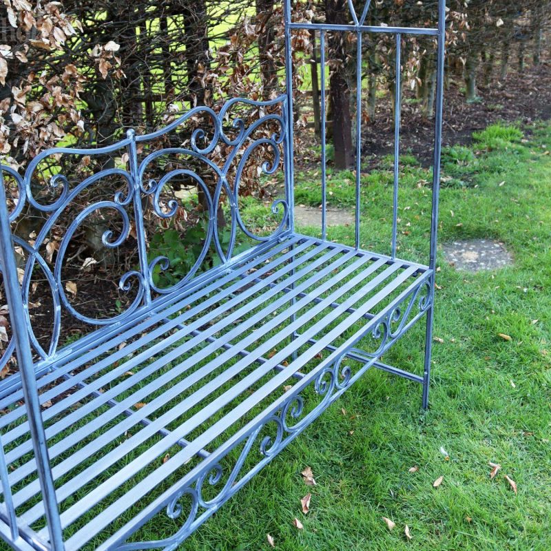 Antique Grey Kensington Garden Bench Arbour | Darthome Garden Furniture Garden Antique Grey