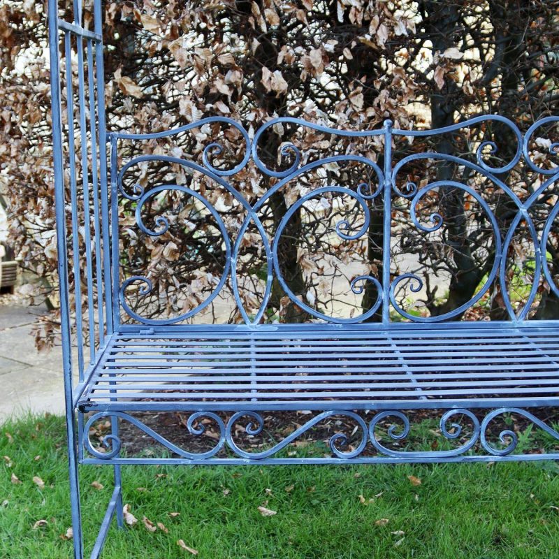 Antique Grey Kensington Garden Bench Arbour | Darthome Garden Furniture Garden Antique Grey