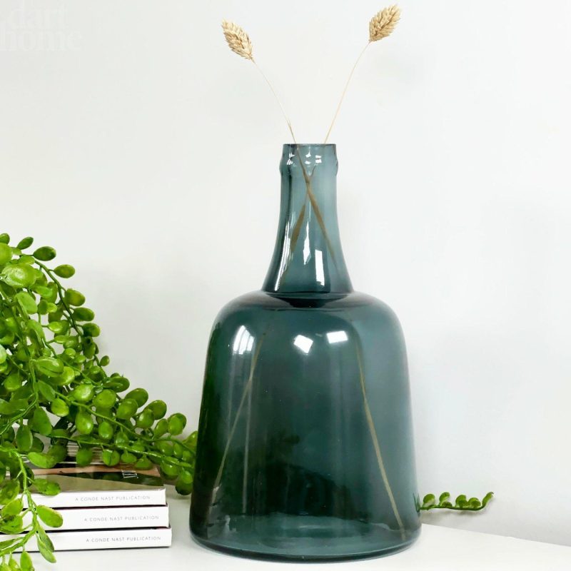 Azure Blue Glass Bottle Vase | Darthome Accessories Accessories Accessories