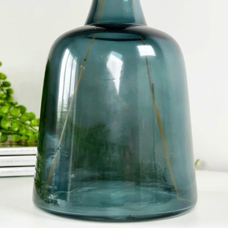 Azure Blue Glass Bottle Vase | Darthome Accessories Accessories Accessories