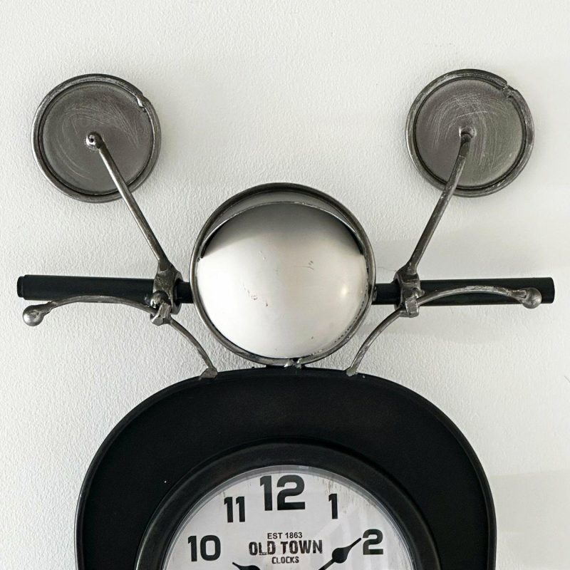 Black Scooter Wall Clock | Darthome Clocks Clocks Black