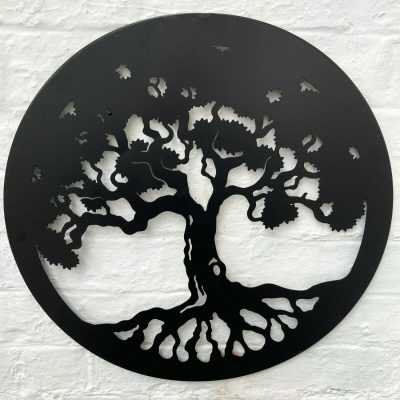 Black Silhouette Tree Of Life Wall Art | Darthome Wall Hangings Decor Darthome