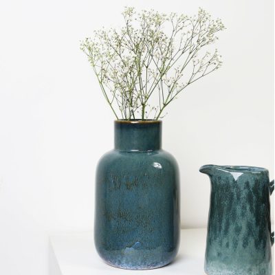 Blue Reactive Glaze Short Neck Bottle Vase | Darthome Accessories Accessories Accessories