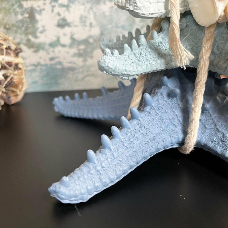 Blue & White Starfish In Rope Ornament | Darthome Ornaments Decor Blue