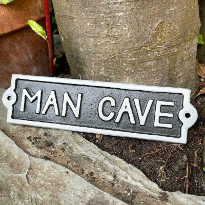 Cast Iron Man Cave Wall Sign | Darthome Wall Hangings Decor Darthome