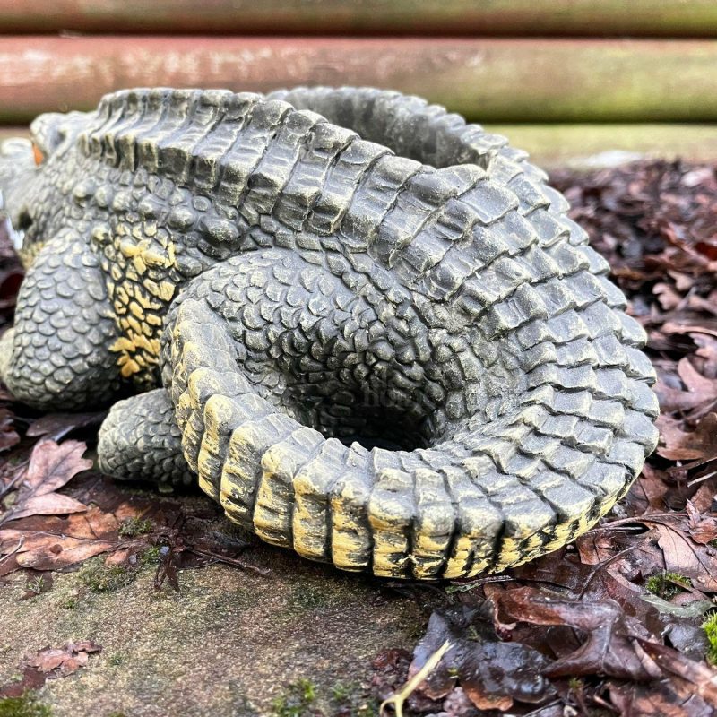 Cement Crocodile Planter | Darthome Garden Decor Garden Darthome