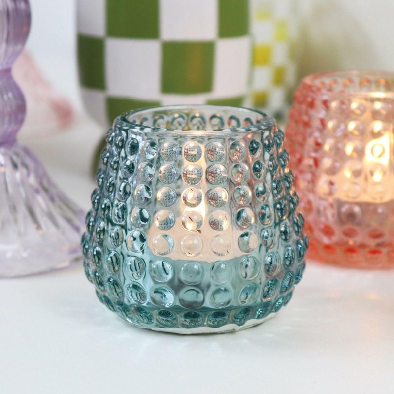 Coloured Bubble Glass Tealight Holder Set Of 3 | Darthome Accessories Accessories Accessories