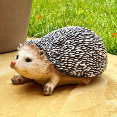 Cute Hedgehog Garden Ornament | Darthome Garden Decor Garden Brown