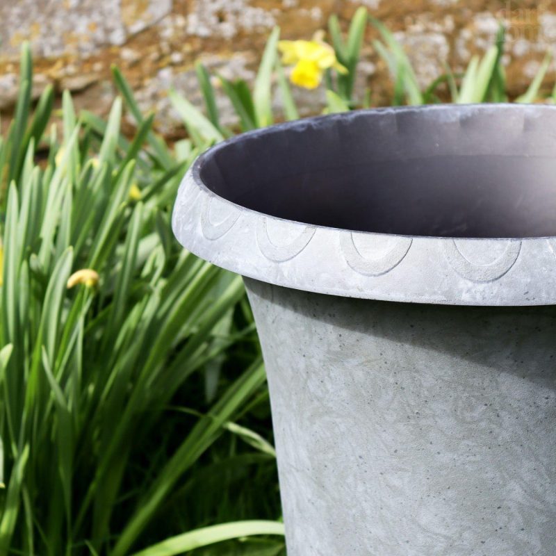 Faux Concrete Classic Urn Planter | Darthome Garden Decor Garden Darthome