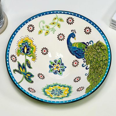 Floral Peacock Patterned Bowl | Darthome Accessories Accessories Accessories