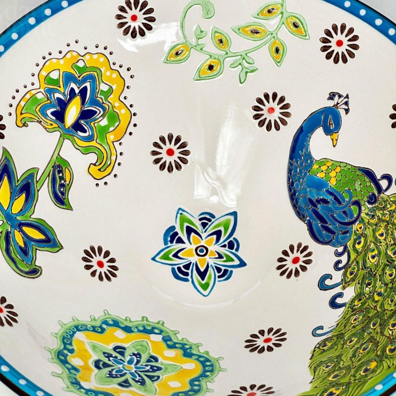 Floral Peacock Patterned Bowl | Darthome Accessories Accessories Accessories