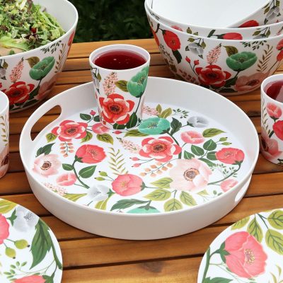 Flower Garden Melamine Serving Tray | Darthome Garden Accessories Garden Darthome