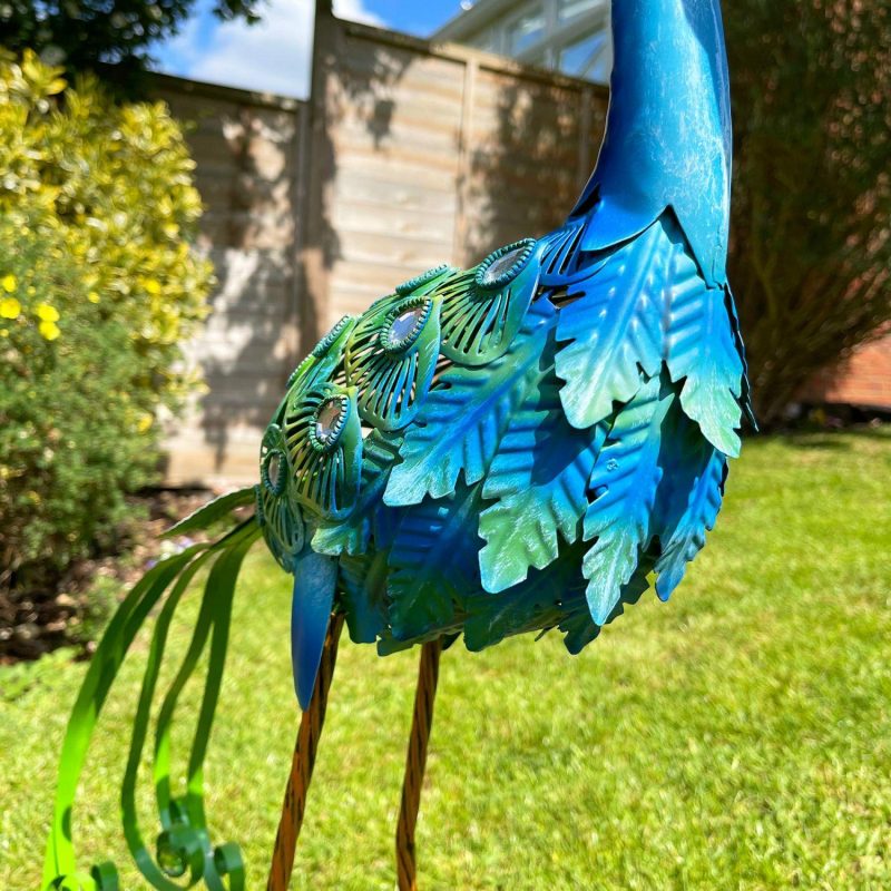 Garden Peacock Ornament Large | Darthome Garden Decor Garden Blue & Green