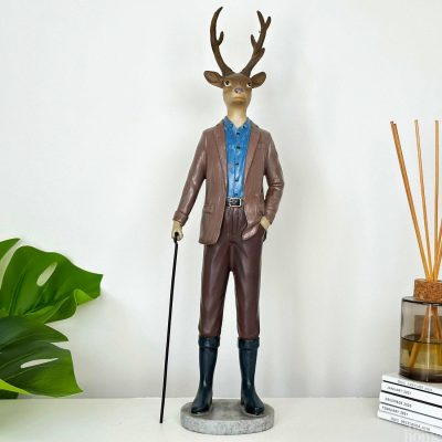 Gentleman And Lady Stag Ornament – Gentleman Stag | Darthome Ornaments Animals Blue