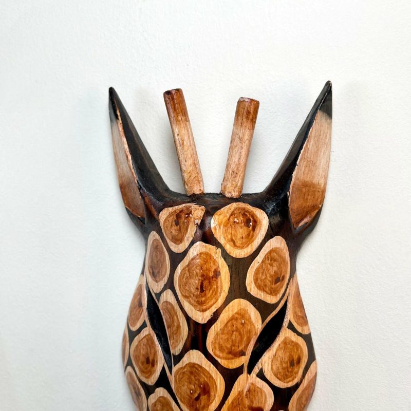 Giraffe Head Wall Mask Decoration 30cm | Darthome Wall Hangings Decor Brown