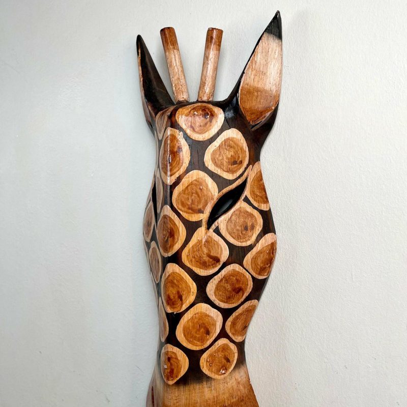 Giraffe Head Wall Mask Decoration 30cm | Darthome Wall Hangings Decor Brown