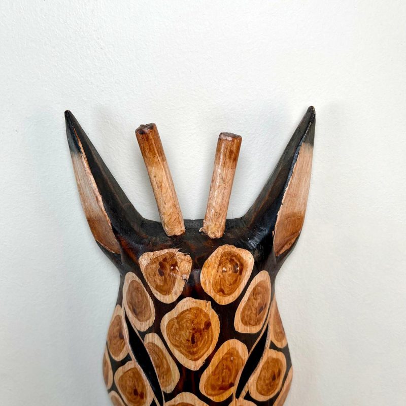 Giraffe Head Wall Mask Decoration 30cm | Darthome Wall Hangings Decor Brown