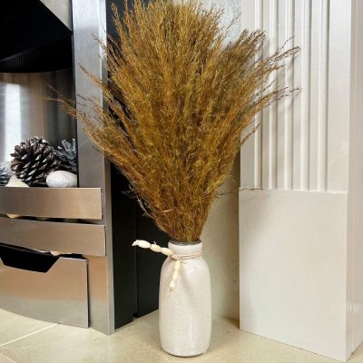 Gold Dried Pampas In Ceramic Vase | Darthome Accessories Accessories Accessories