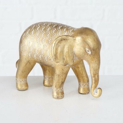 Gold Indian Elephant Figurine B | Darthome Ornaments Animals Darthome