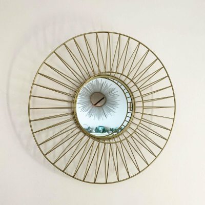 Gold Wire Metal Caged Wall Mirror | Darthome Mirrors Decor Darthome