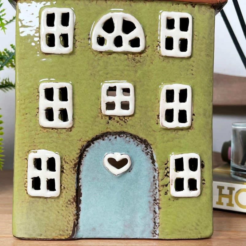 Green Clock Tower House Candle Holder | Darthome Accessories Accessories Accessories