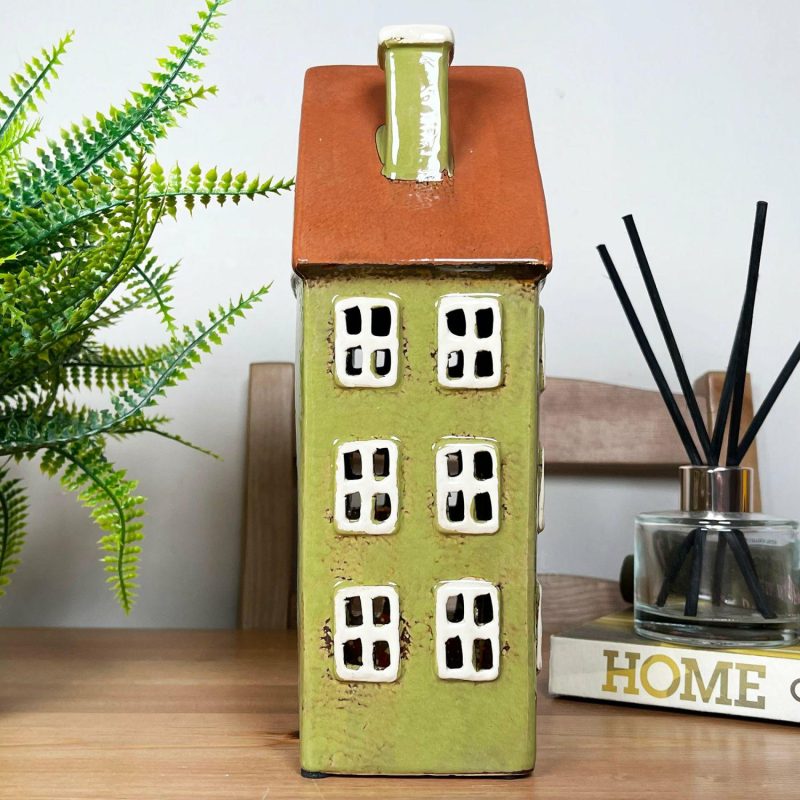 Green Clock Tower House Candle Holder | Darthome Accessories Accessories Accessories