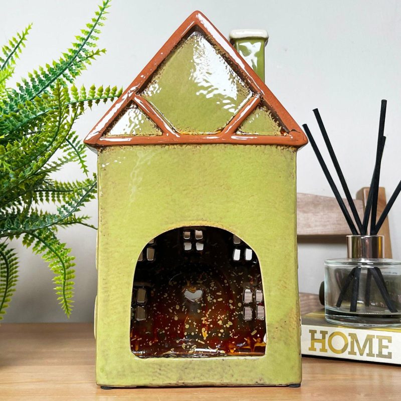 Green Clock Tower House Candle Holder | Darthome Accessories Accessories Accessories