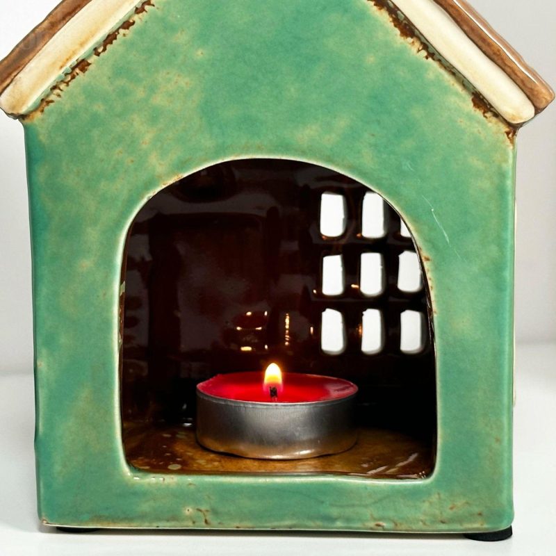 Green Holiday House Candle Holder | Darthome Accessories Accessories Accessories