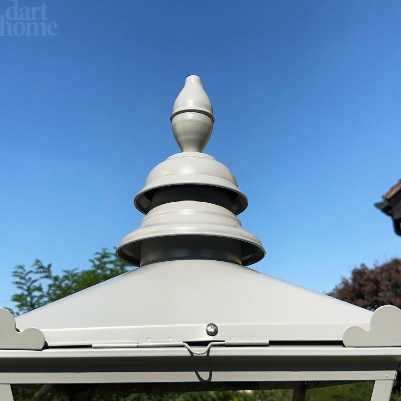 Grey Lamp Post Top Lantern | Darthome Garden Decor Garden Darthome