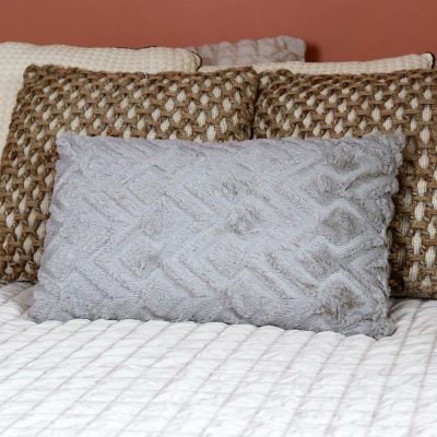 Grey Soft Aztec Cushion 50x30cm | Darthome Soft Furnishings Cushions & Pillows Darthome