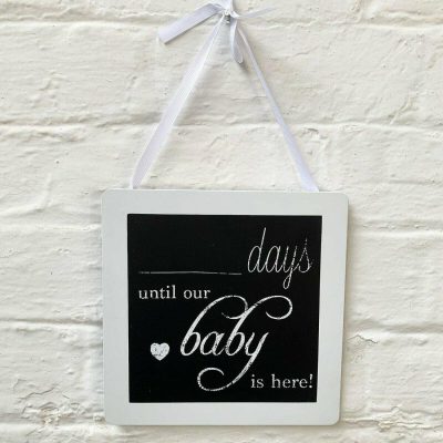 Hanging Baby Countdown Chalkboard Sign | Darthome Wall Hangings Decor Darthome