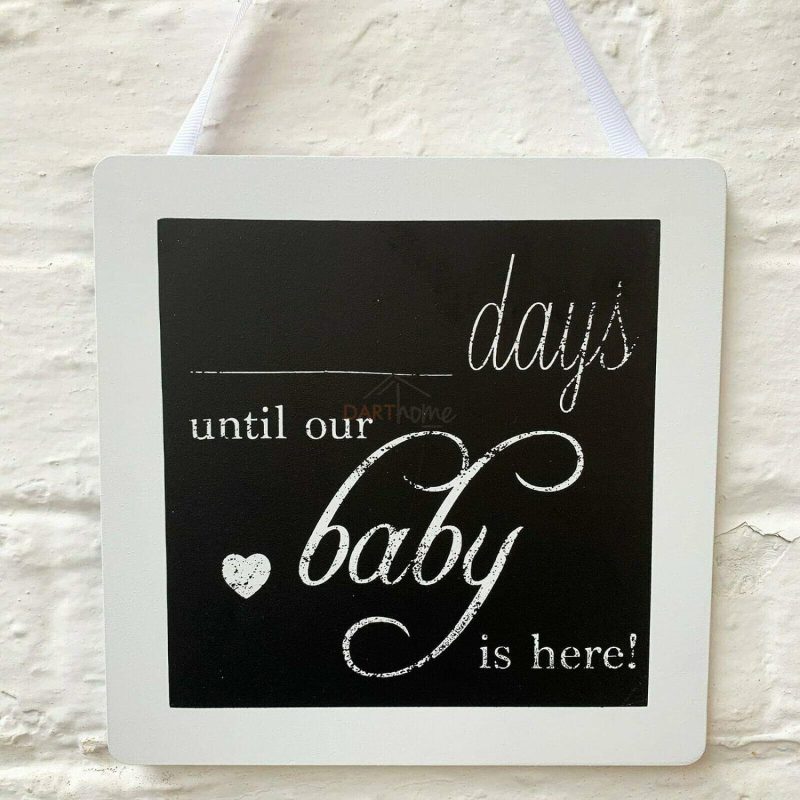 Hanging Baby Countdown Chalkboard Sign | Darthome Wall Hangings Decor Darthome