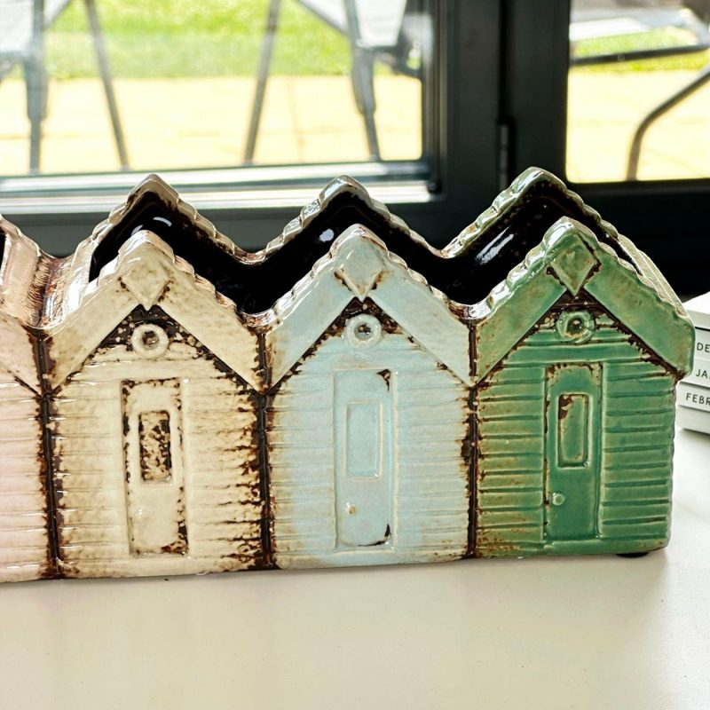 Large Ceramic Beach Hut Planter | Darthome Accessories Accessories Accessories