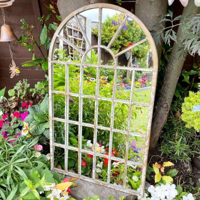 Metal Arch Garden Wall Mirror – Medium 60cm | Darthome Garden Decor Garden Darthome