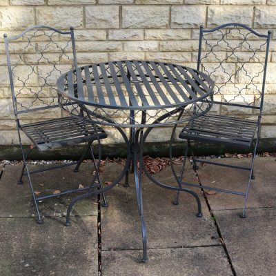 Moroccan 2 Seater Garden Bistro Set | Darthome Garden Furniture Garden Dark Grey