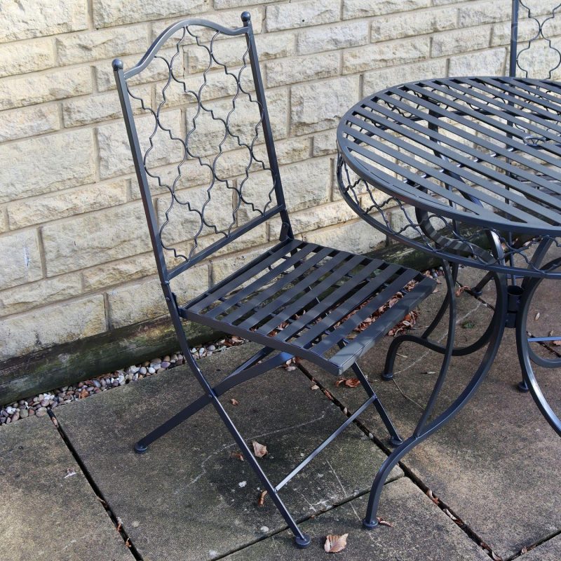 Moroccan 2 Seater Garden Bistro Set | Darthome Garden Furniture Garden Dark Grey