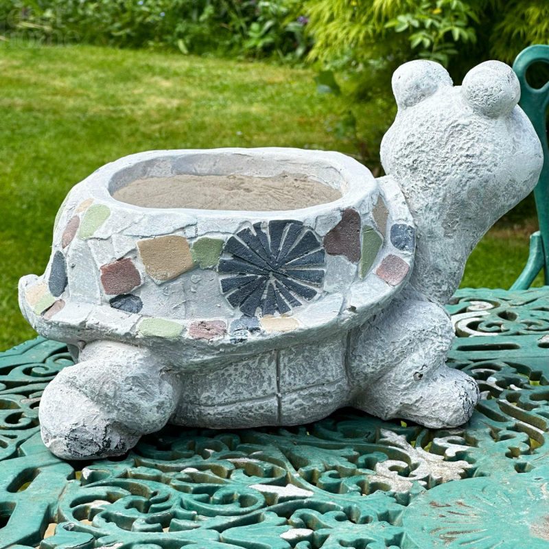 Mosaic Turtle Planter | Darthome Garden Decor Garden Darthome