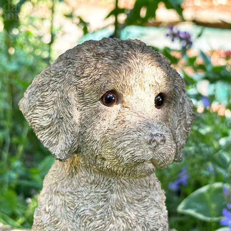 Natural Brown Cockapoo Dog Ornament | Darthome Garden Decor Garden Darthome