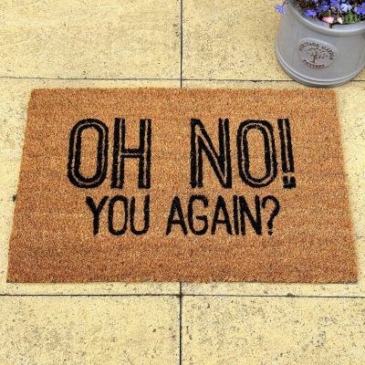 Oh No You Again Coir Doormat | Darthome Garden Accessories Doormats & Rugs Black