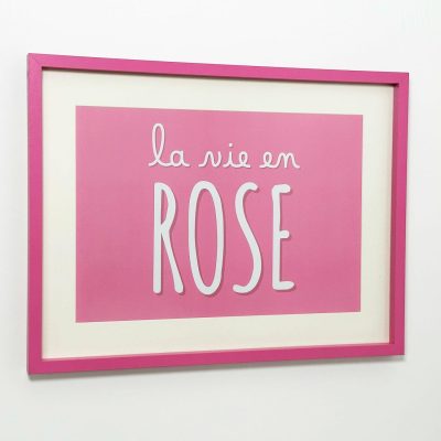 Pink La Vie En Rose Framed Print | Darthome Wall Hangings Decor Darthome