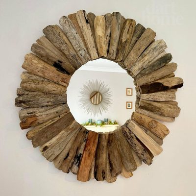 Round Driftwood Mirror 40cm | Darthome Mirrors Decor Darthome