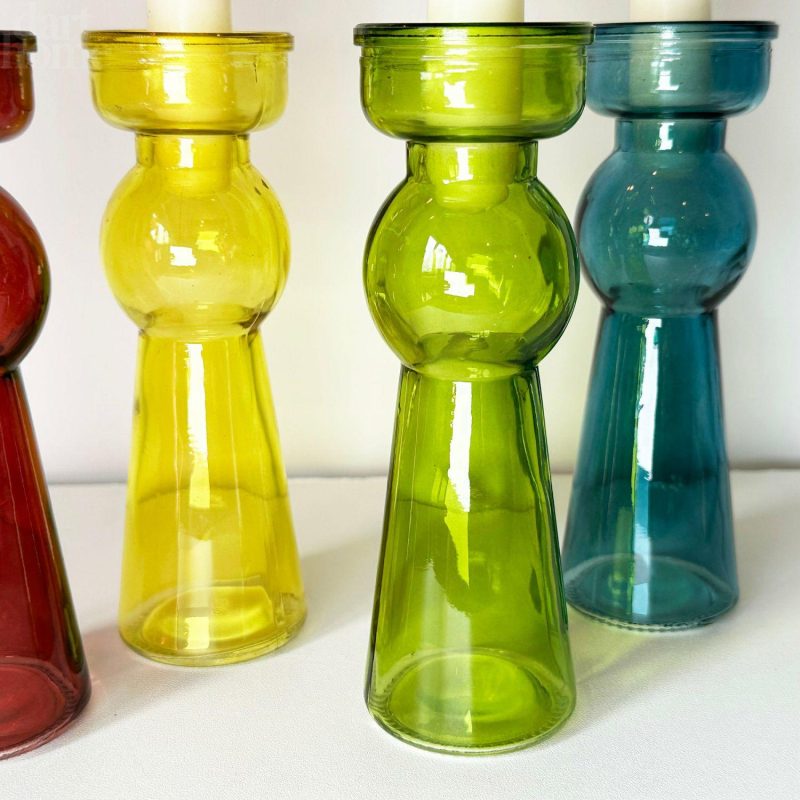 Set Of 4 Coloured Bubble Candlestick Holders | Darthome Accessories Accessories Accessories