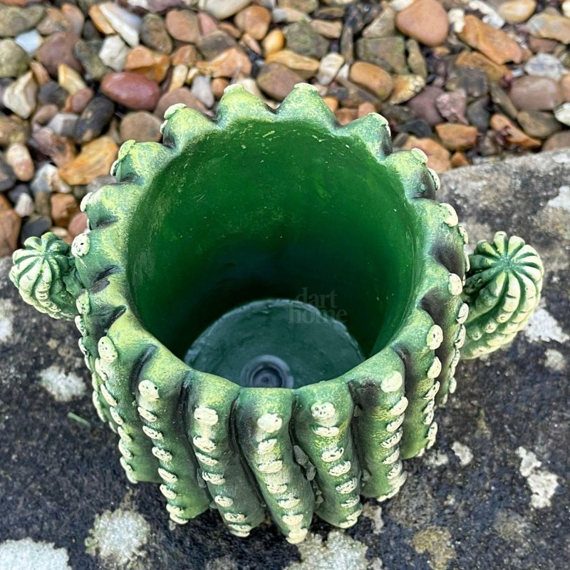 Small Cement Cactus Planter | Darthome Garden Decor Garden Darthome