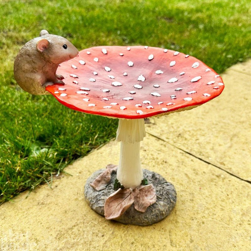 Standing Toadstool Bird Feeder | Darthome Wildlife Bird Feeders Brown