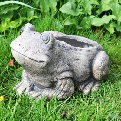 Stone Effect Frog Planter | Darthome Garden Decor Garden Darthome