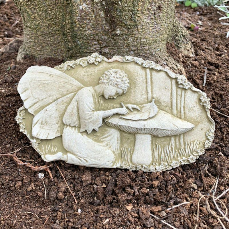 Stone Fairy Writing Wall Plaque | Darthome Stone Sculptures & Statues Decor Darthome