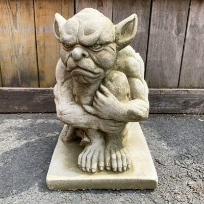 Stone Grumpy Gargoyle Garden Sculpture 5kg | Darthome Garden Decor Garden Darthome