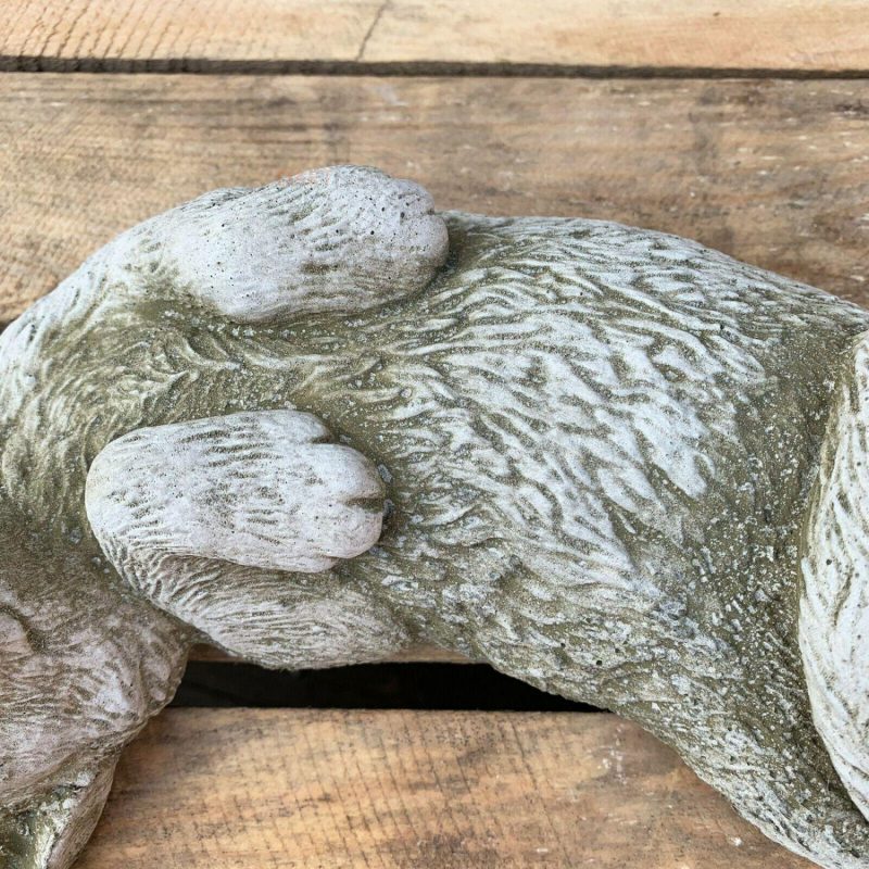 Stone Lying Cat Garden Ornament 32cm | Darthome Garden Decor Garden Darthome