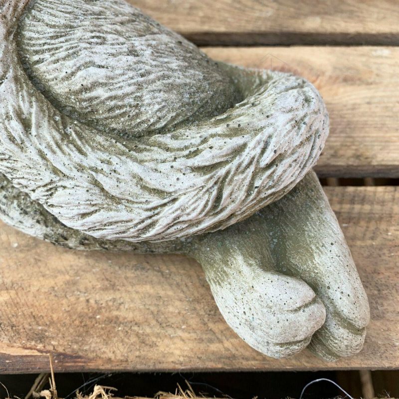 Stone Lying Cat Garden Ornament 32cm | Darthome Garden Decor Garden Darthome